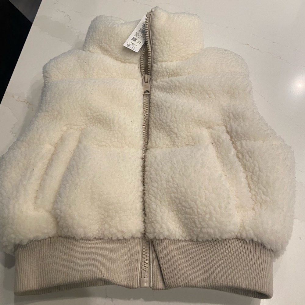 Garage White Fleece Vest